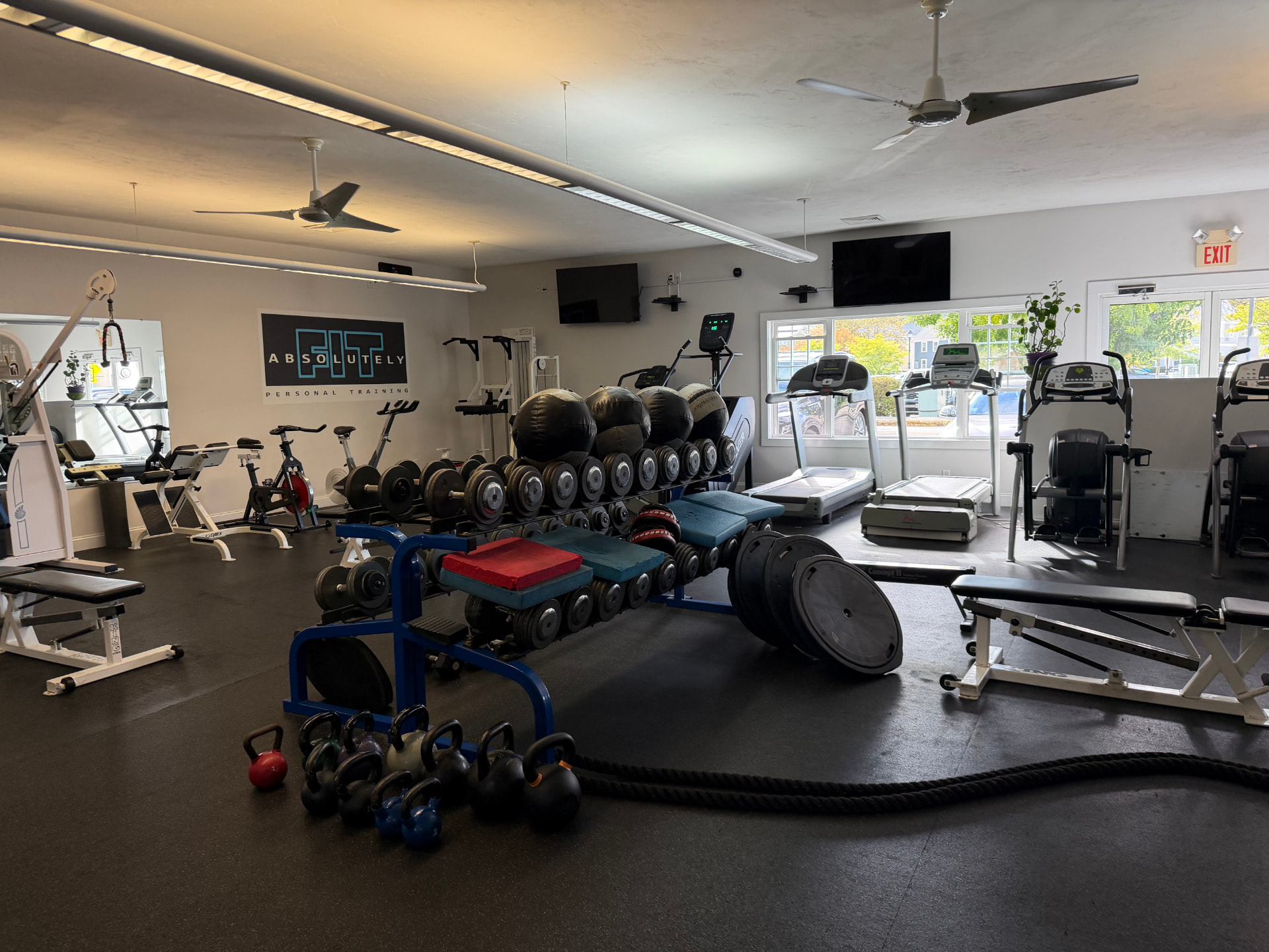 Absolutely Fit's private personal training studio in Hingham